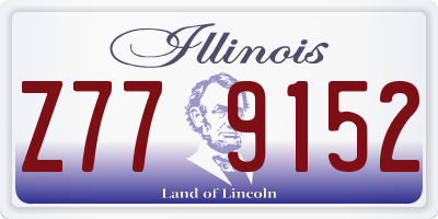 IL license plate Z779152