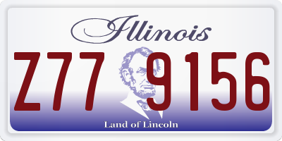 IL license plate Z779156