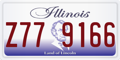 IL license plate Z779166