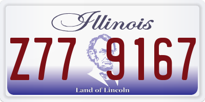 IL license plate Z779167