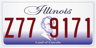 IL license plate Z779171