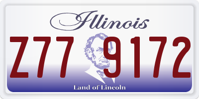 IL license plate Z779172