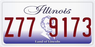 IL license plate Z779173