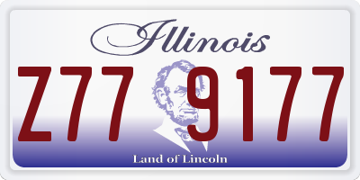 IL license plate Z779177