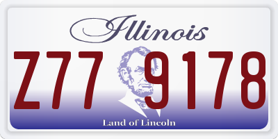 IL license plate Z779178