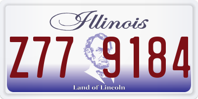 IL license plate Z779184