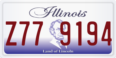IL license plate Z779194