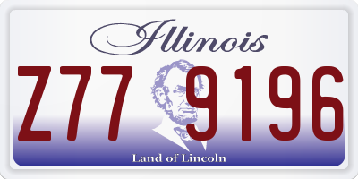 IL license plate Z779196