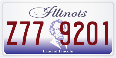 IL license plate Z779201