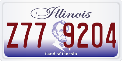 IL license plate Z779204