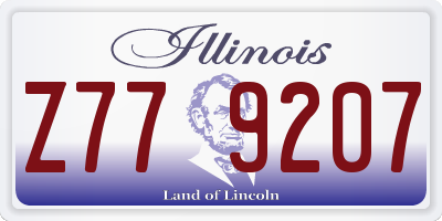 IL license plate Z779207