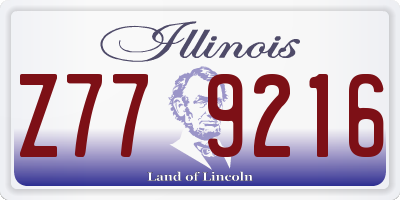 IL license plate Z779216