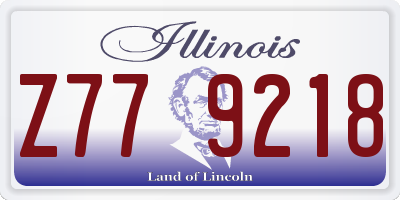 IL license plate Z779218