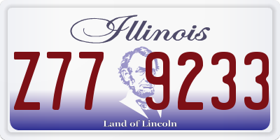 IL license plate Z779233