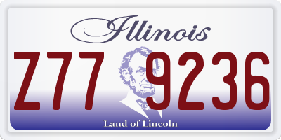 IL license plate Z779236