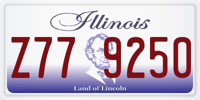 IL license plate Z779250