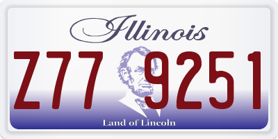 IL license plate Z779251