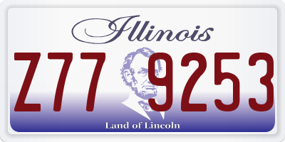 IL license plate Z779253