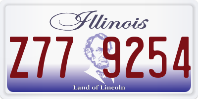 IL license plate Z779254