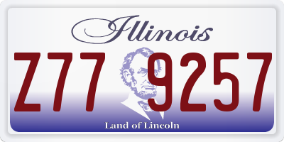 IL license plate Z779257