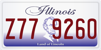 IL license plate Z779260