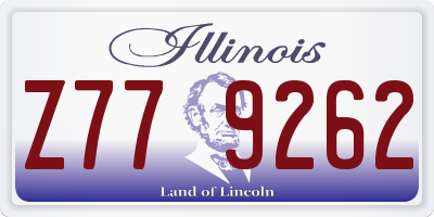 IL license plate Z779262