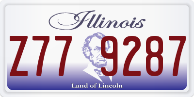 IL license plate Z779287