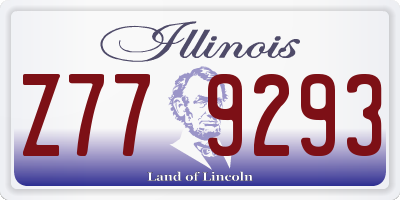 IL license plate Z779293