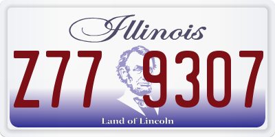 IL license plate Z779307