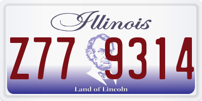 IL license plate Z779314