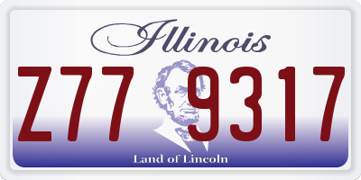 IL license plate Z779317
