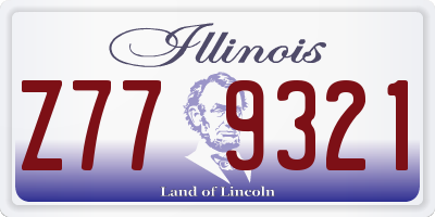 IL license plate Z779321