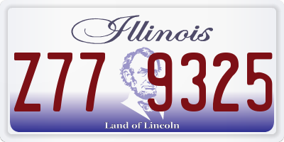IL license plate Z779325