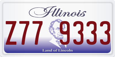 IL license plate Z779333