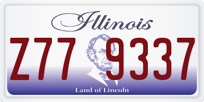 IL license plate Z779337