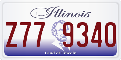 IL license plate Z779340