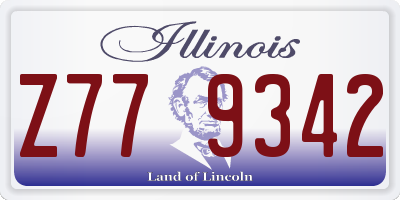 IL license plate Z779342