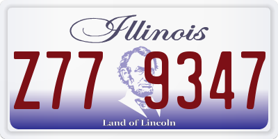 IL license plate Z779347