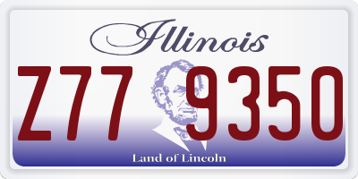 IL license plate Z779350