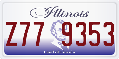 IL license plate Z779353
