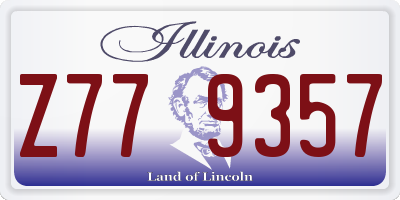 IL license plate Z779357