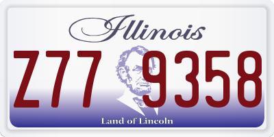IL license plate Z779358