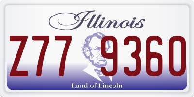 IL license plate Z779360