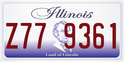 IL license plate Z779361