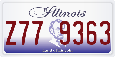 IL license plate Z779363