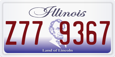 IL license plate Z779367