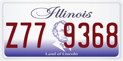 IL license plate Z779368