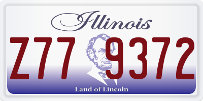 IL license plate Z779372