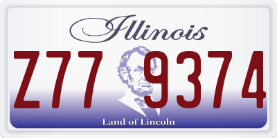 IL license plate Z779374