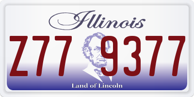 IL license plate Z779377